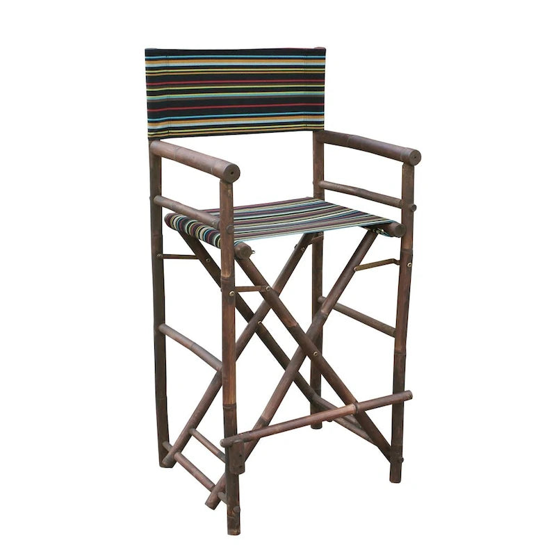 Espresso Bamboo Bar Height Director Chair