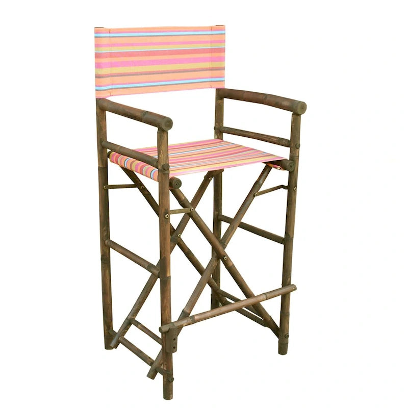 Espresso Bamboo Bar Height Director Chair