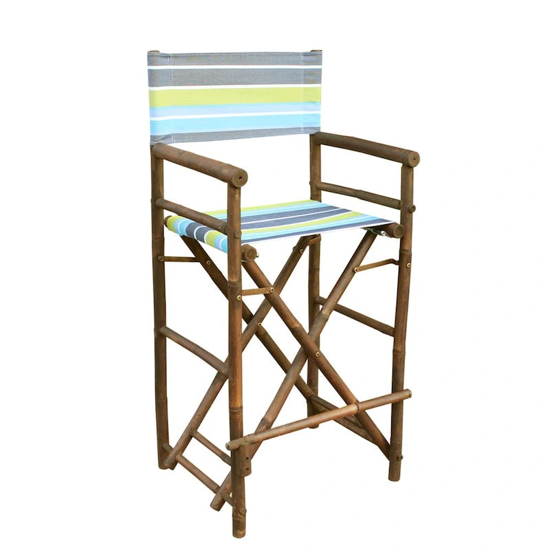 Espresso Bamboo Bar Height Director Chair