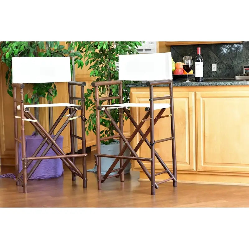 Espresso Bamboo Bar Height Director Chair
