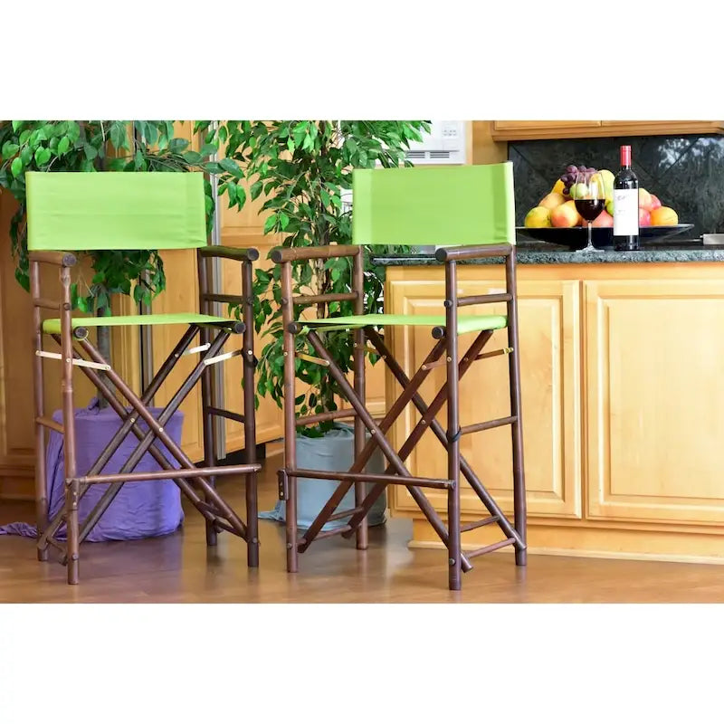 Espresso Bamboo Bar Height Director Chair
