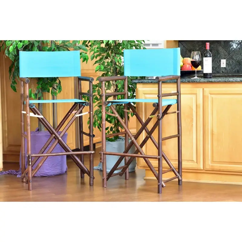 Espresso Bamboo Bar Height Director Chair