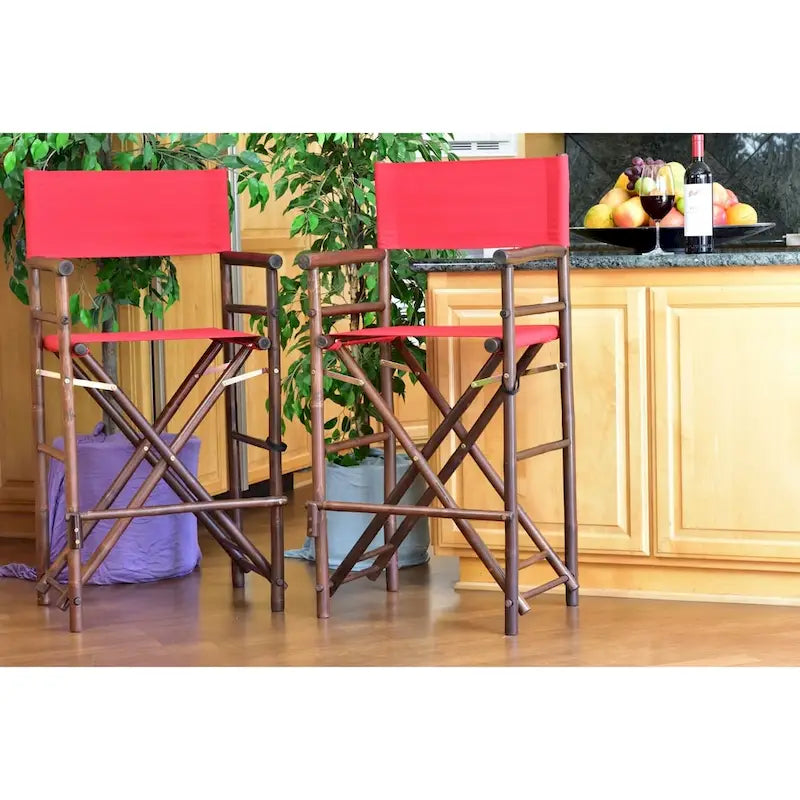 Espresso Bamboo Bar Height Director Chair