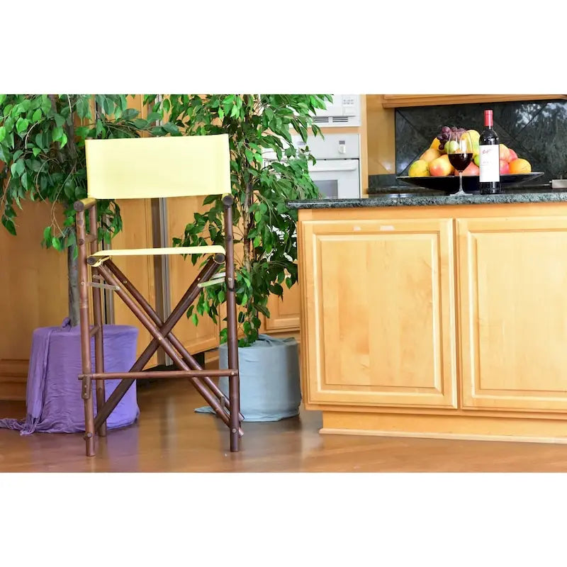 Espresso Bamboo Bar Height Director Chair