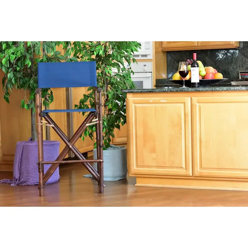 Espresso Bamboo Bar Height Director Chair