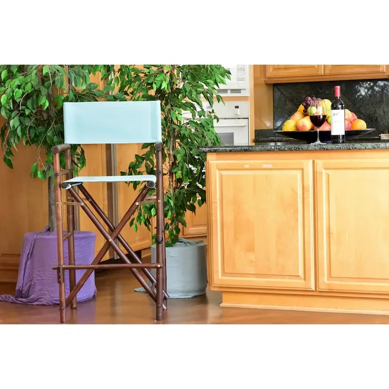 Espresso Bamboo Bar Height Director Chair
