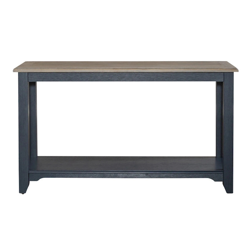 Navy Wire Brushed Sofa Table Living Room Accent
