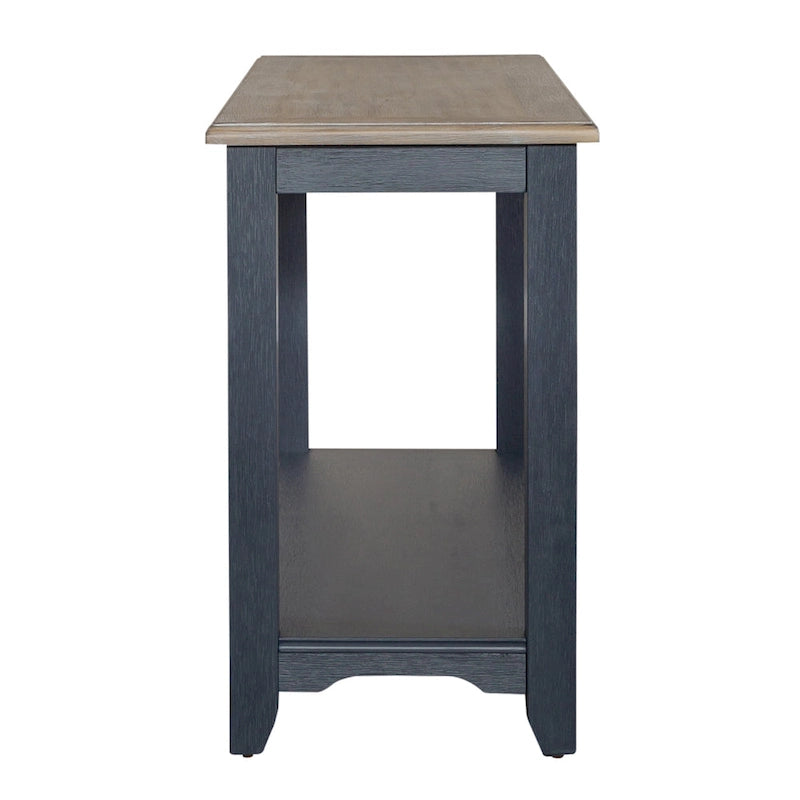 Navy Wire Brushed Sofa Table Living Room Accent