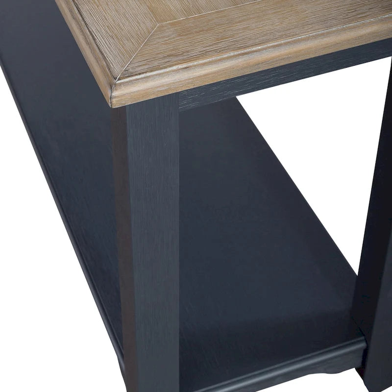 Navy Wire Brushed Sofa Table Living Room Accent