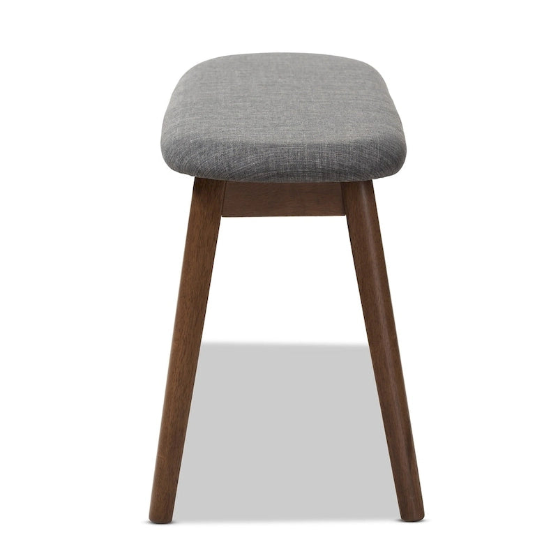 Mid-Century Fabric Upholstered Bench by Baxton Studio