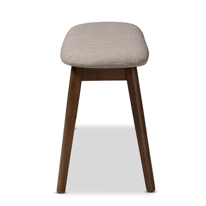 Mid-Century Fabric Upholstered Bench by Baxton Studio