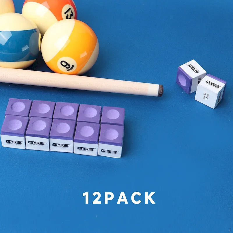 GSE 12-Pack Billiard/Pool Cue Chalks, Billiard Pool Table Accessories