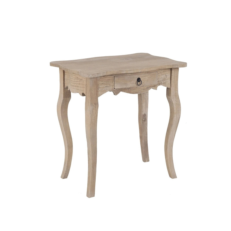Unfinished Mindi Wood Side Table With Drawer by - 26 x 18 x 26