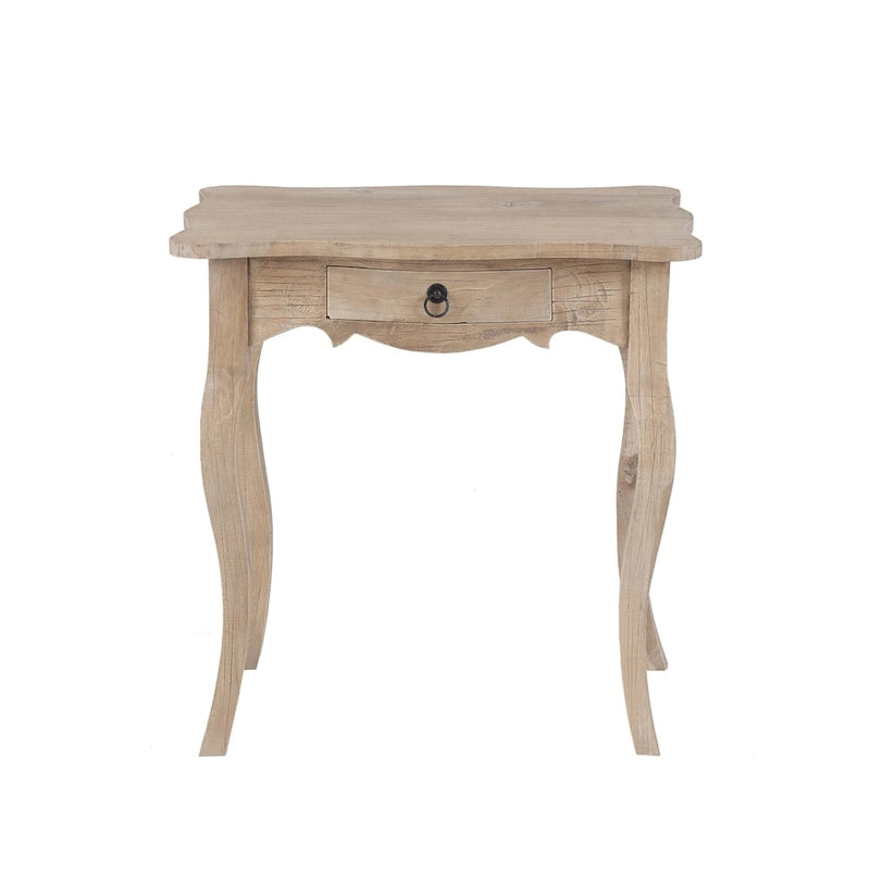 Unfinished Mindi Wood Side Table With Drawer by - 26 x 18 x 26