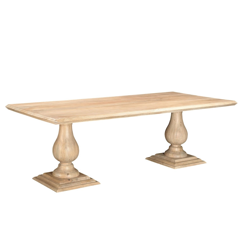 Solid Wood Double Pedestal Dining Table