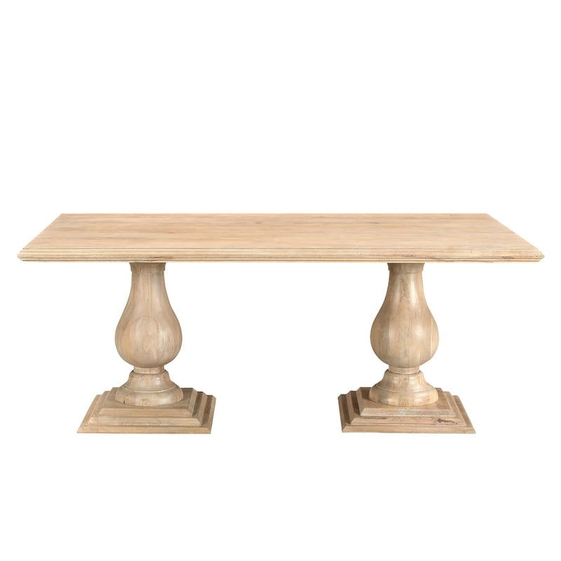Solid Wood Double Pedestal Dining Table