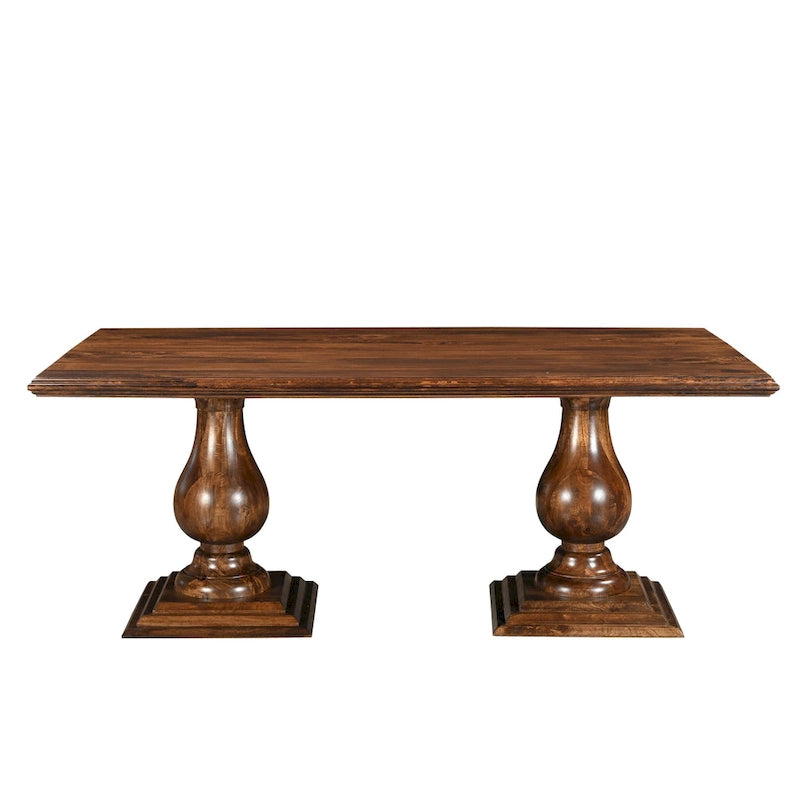 Solid Wood Double Pedestal Dining Table