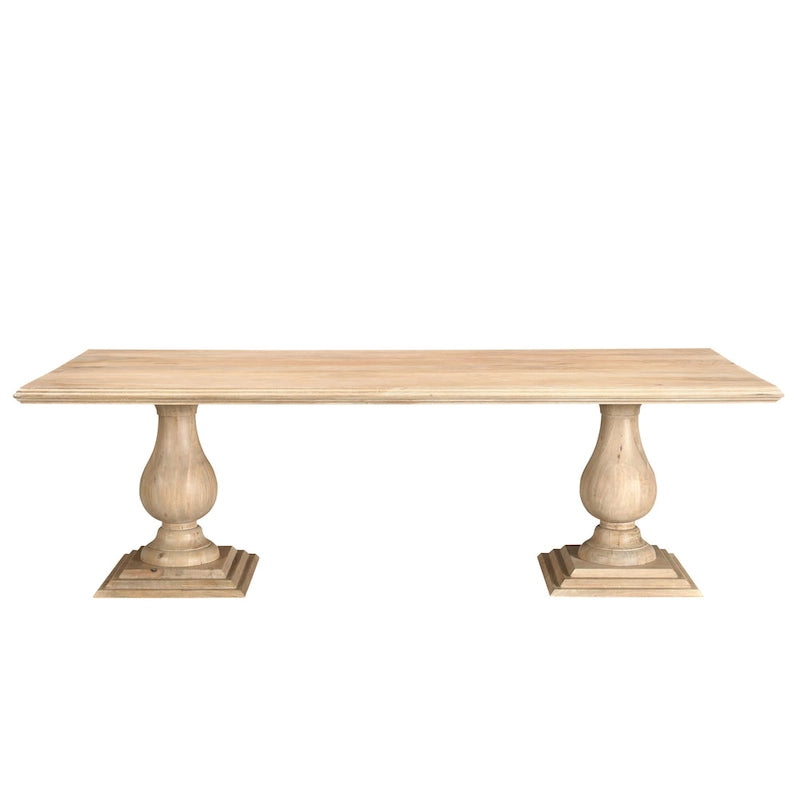 Solid Wood Double Pedestal Dining Table