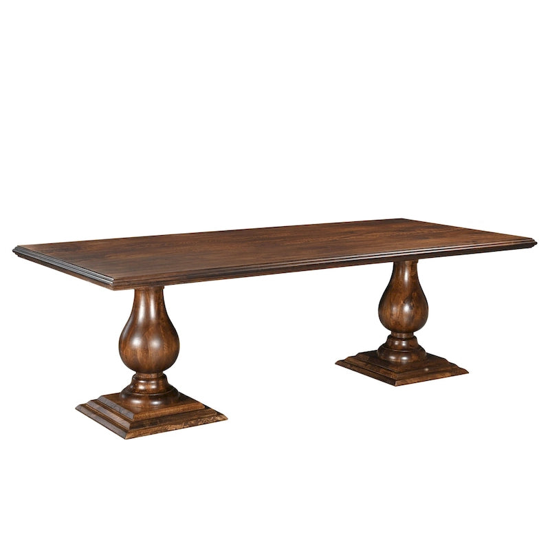 Solid Wood Double Pedestal Dining Table