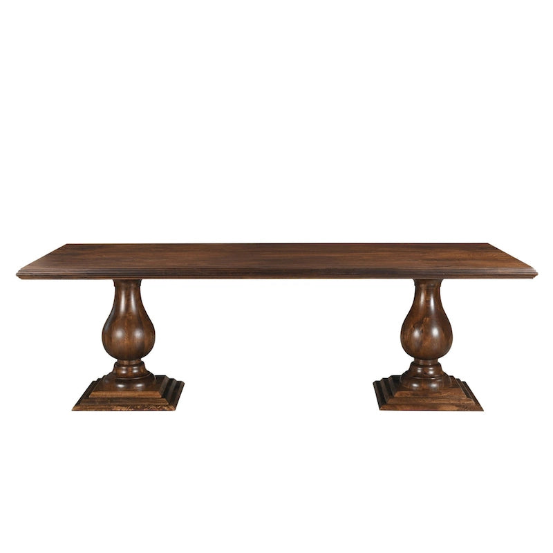 Solid Wood Double Pedestal Dining Table
