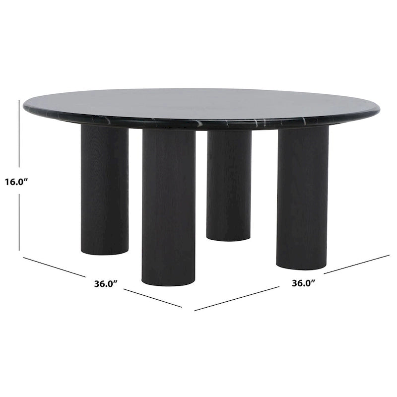 Round Marble Coffee Table - 36Wx36Dx16H